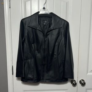 Women’s Black Genuine Leather Jacket 2X East 5th
